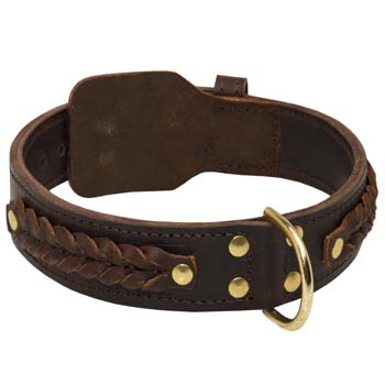 Get Wide Braided Leather Cane Corso Collar | Dog Walking | Training