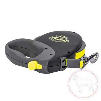Retractable dog leash for Cane Corso with braking system